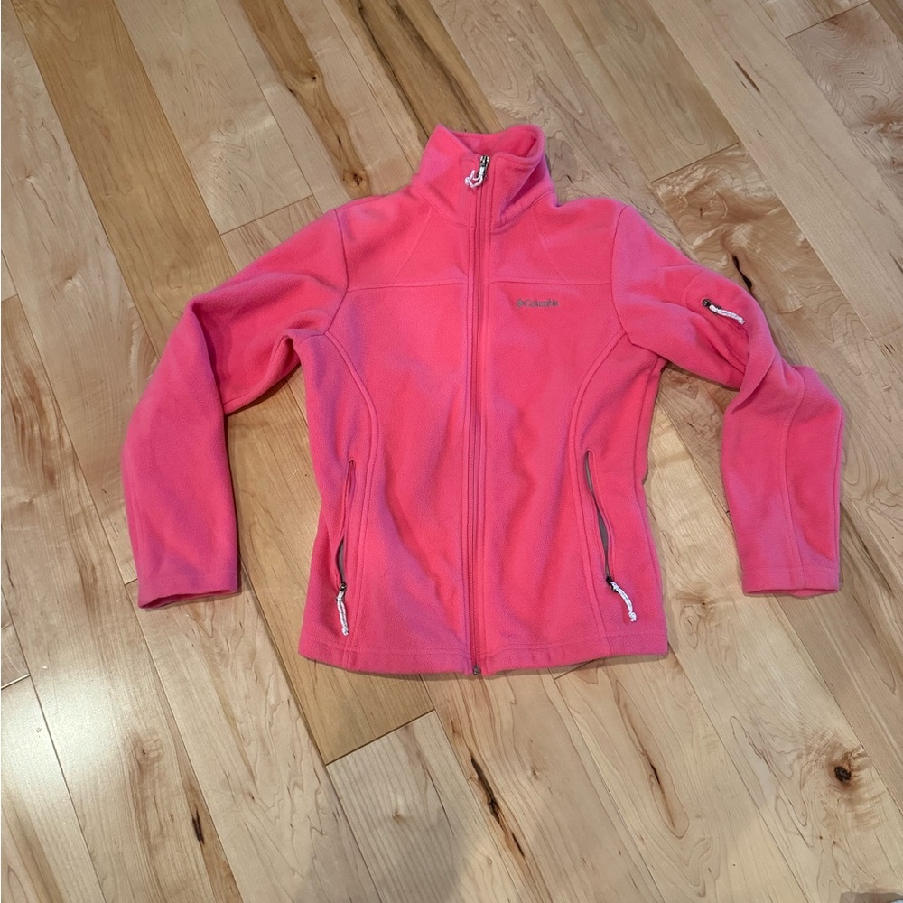 Columbia pink zip up fleece